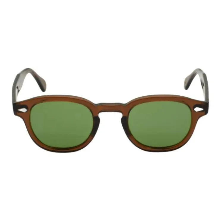 MOSCOT Acetate Oval Sunglasses Unisex Brown-1