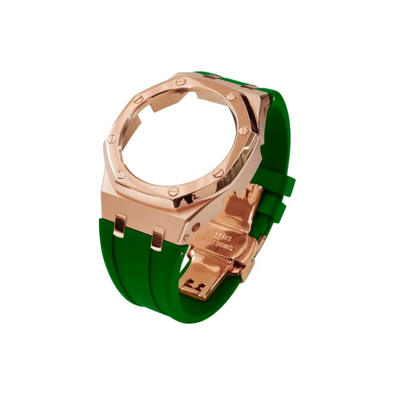 Keppot Compatible With Farmhouse Oak GA 2100 GA 2110 GA B2100 Modified Metal Strap Watch Case Unisex-45