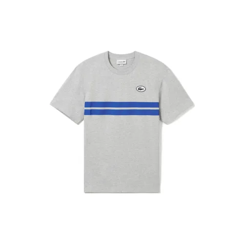 LACOSTE T-Shirts Men Silver Gray