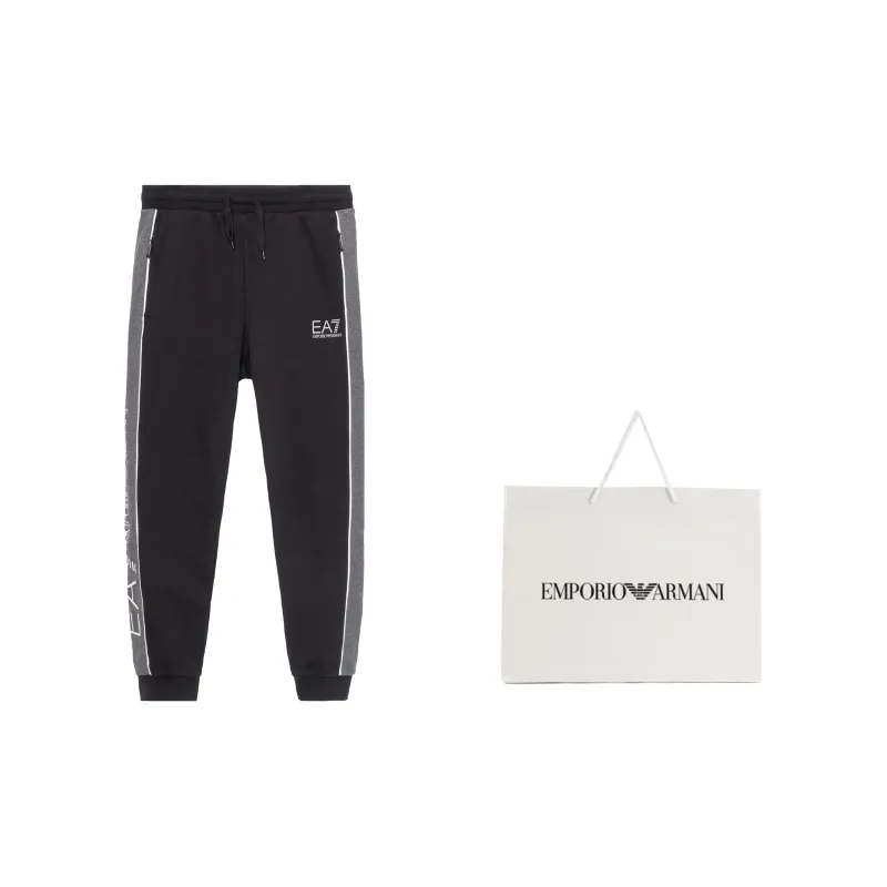 EMPORIO ARMANI EA7 Knitted Sports Pants Men's Black-2