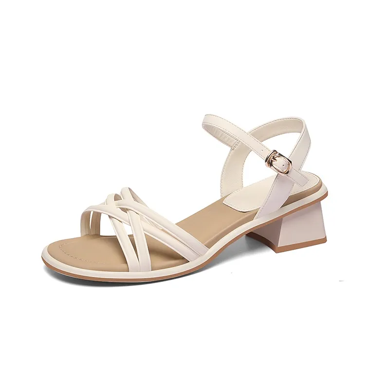 Golden Silk Rabbit Strap Sandals Women's-9