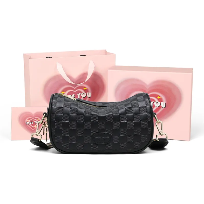 COMELY Synthetic Leather Pillow Bag Crossbody Bag Shoulder Bag Regular Women's Black/White-11