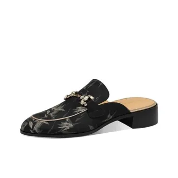 JESSICA SOPHIA Rubber Sole Rhinestone Slip Resistant Abrasion Resistant Slide Slippers Women's