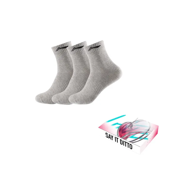 LiNing Mid Calf Socks Unisex 3 Pack-2