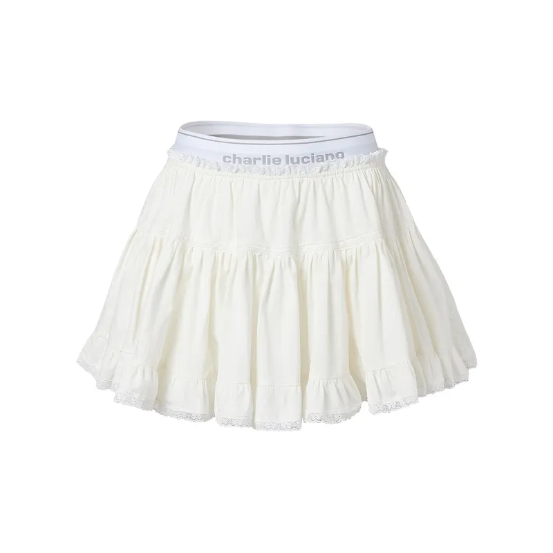 Charlie Luciano Casual Short Skirts Women's White-1