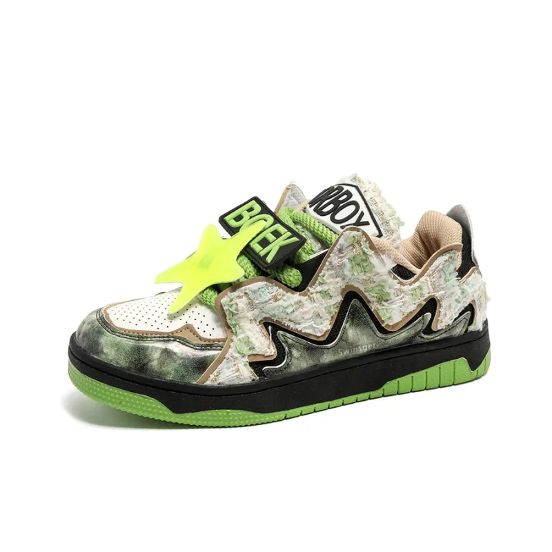 Swinsger Fashion Casual Shoes Slip Resistant, Lightweight, And Breathable Low Top Skateboard Shoes Men's-6
