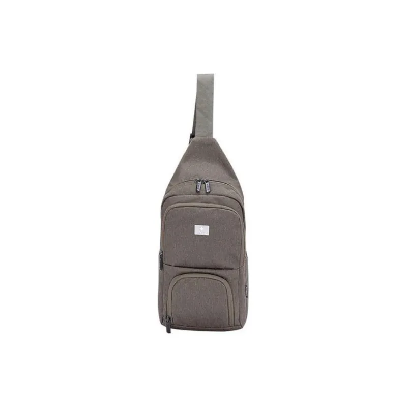 SWIZA Polyester One Shoulder Crossbody Fanny Pack Sling Bags Regular Unisex Light Gray/Black/Khaki Green-8
