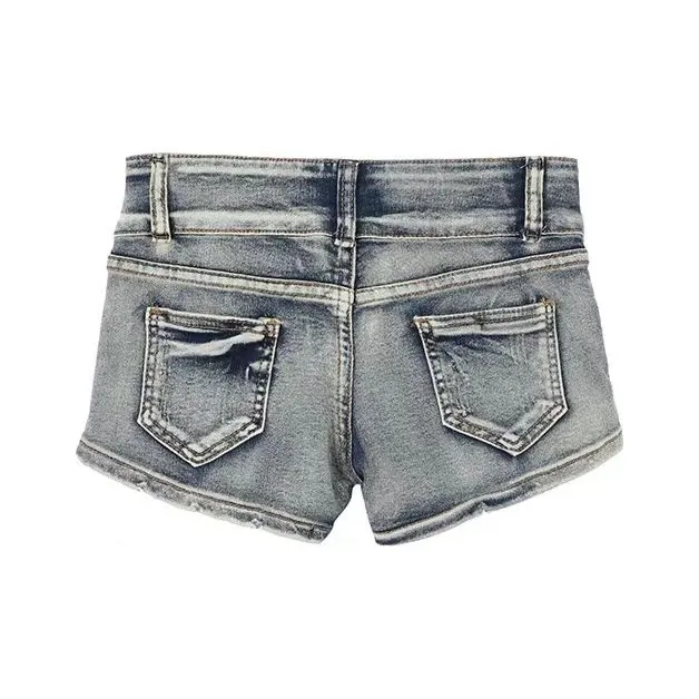 BEAUTIFUL CONFESSION Denim Shorts Women's Vintage Blue-1