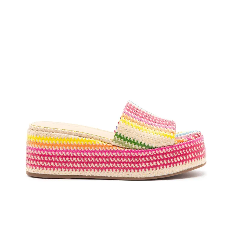 Larroude Slide Slippers 6.4cm Women's Pink-1