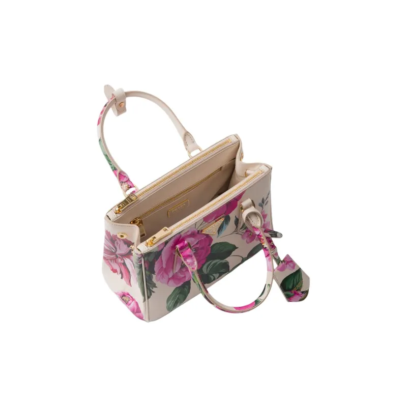 PRADA Saffiano Leather Shoulder Bag Crossbody Bag Handbag Women's Autumn Begonia Pink Red-2