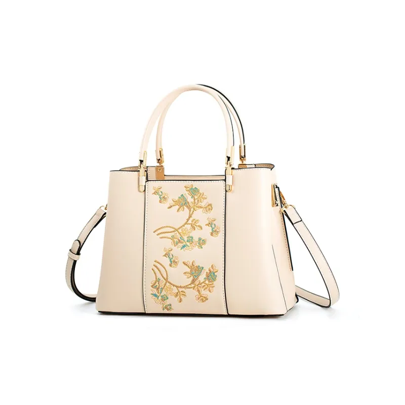 Vigno Synthetic Leather Mom Handbag, One Shoulder Bag Women's Apricot-1