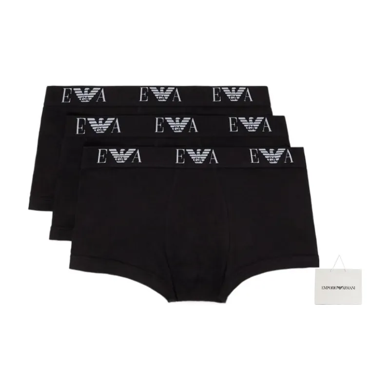 EMPORIO ARMANI Three pack Of Boxer Briefs With Essential Monogram Logo-3
