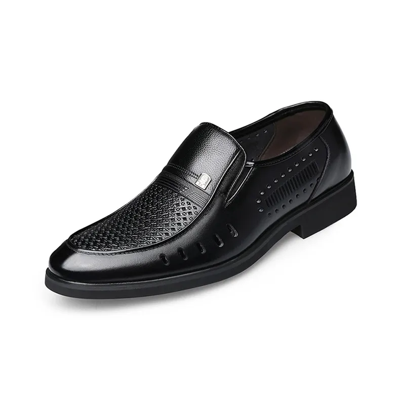 LAORENTOU Dress Shoes Men Low Top Black-9