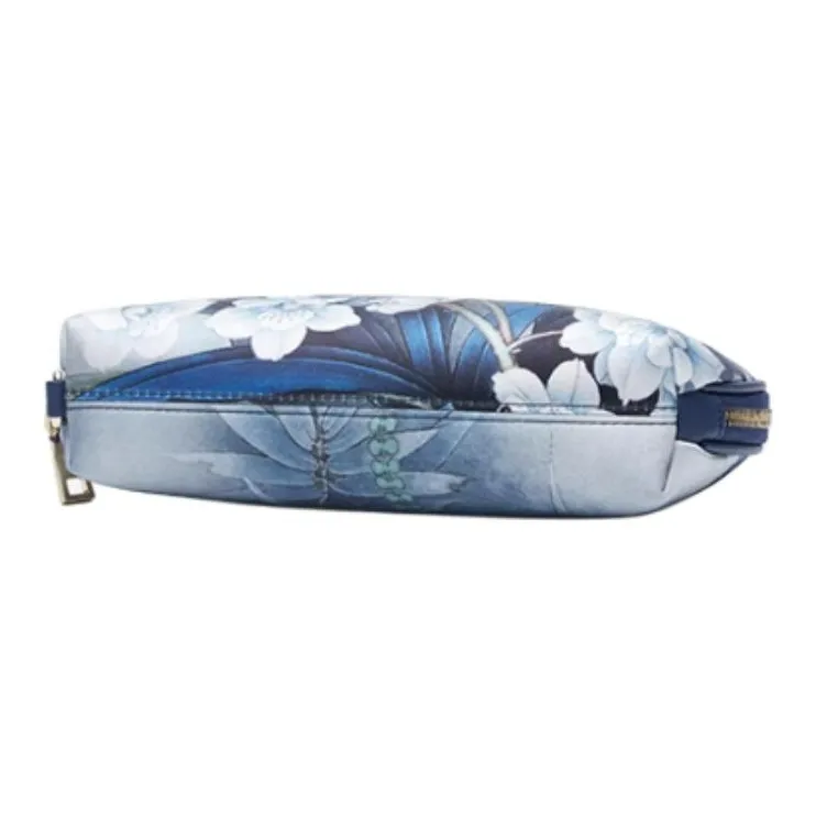 Pmsi Mulberry Silk Wallet Clutch Small Size Women's Dark Blue-4