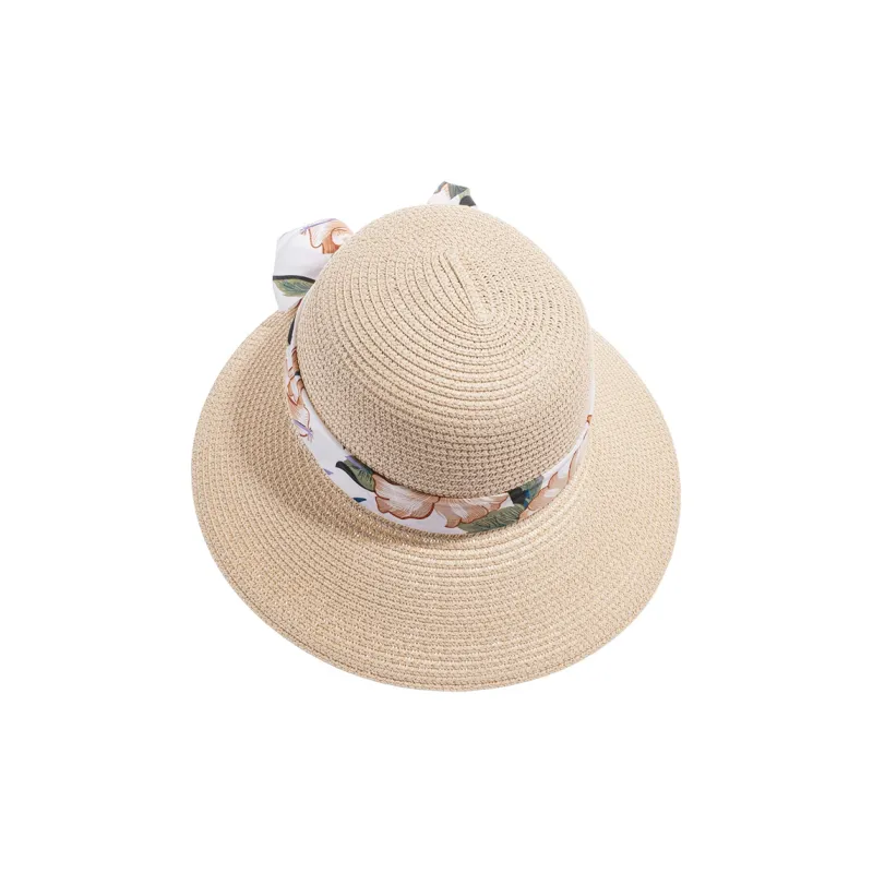 ZANC Straw Woven Sun Protection Hats Women's-12