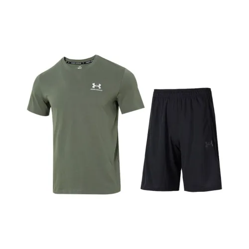 Under Armour Casual Sportswear Men Army Green+Black