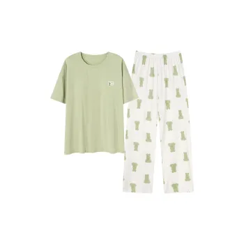 The Story Of The Flower Season Pajama Set Women's Emerald Green