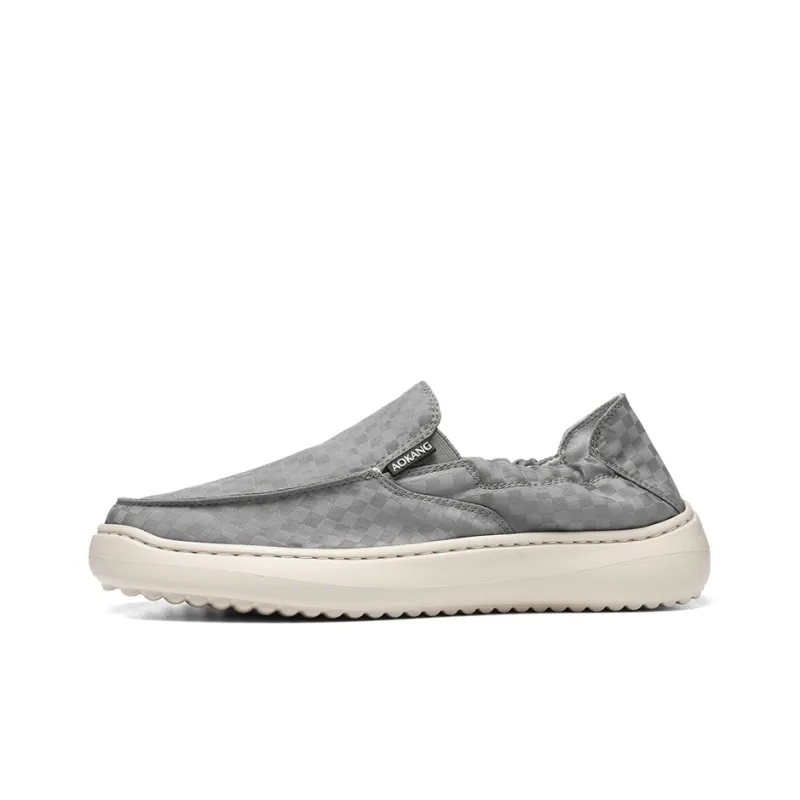 AOKANG Dunk Series Slip on, Slip on Height Increasing Abrasion Resistant Breathable Low Top Canvas Shoes Men's Box-6