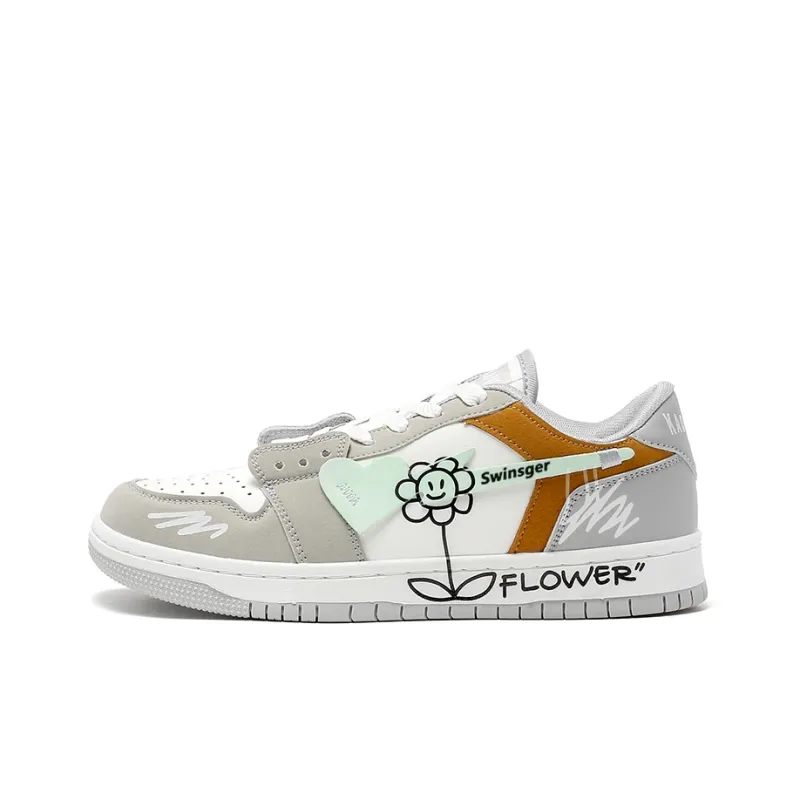 Swinsger Fashion Casual Lightweight And Breathable Low-Top Skateboard Shoes Men's-6