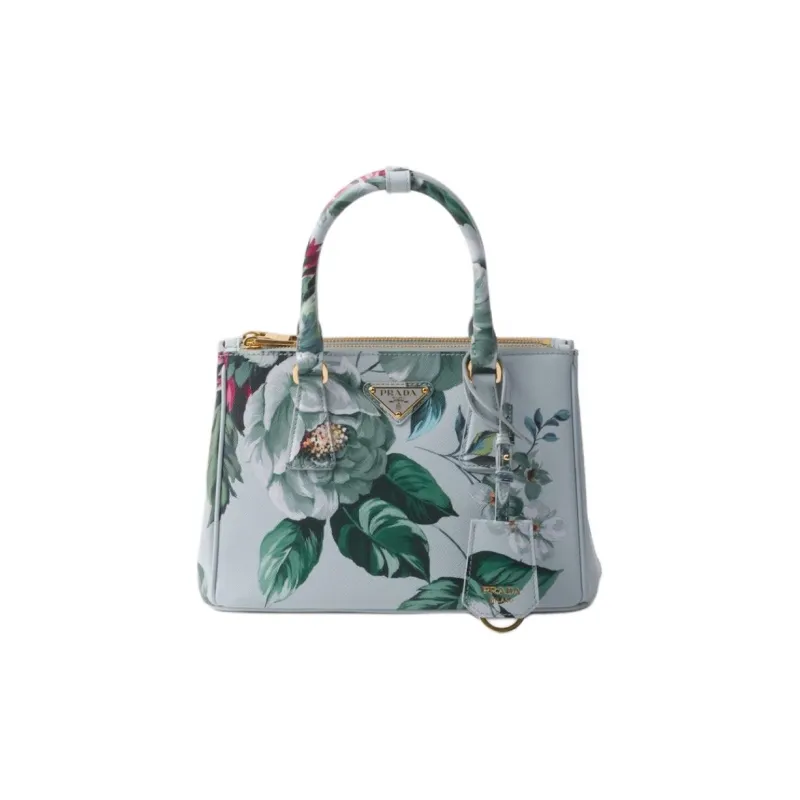 PRADA Saffiano Leather Shoulder Bag Crossbody Bag Handbag Women's Sage Green-0
