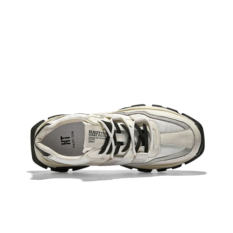 Hautton Jeans Casual Shoes Men's White-4