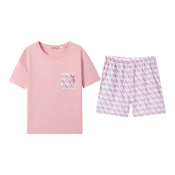 AUTUMNDEER Pajama Set Women's Cherry Blossom Pink