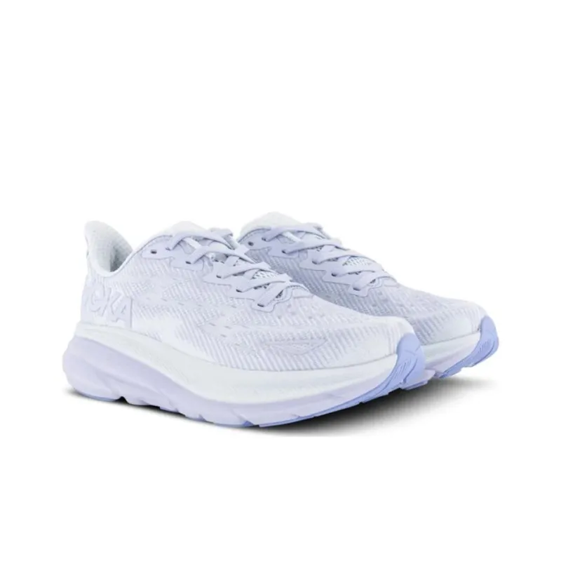 HOKA ONE ONE Clifton 9 Cushioning, Breathable, Lightweight Low Top Casual Shoes Women's Purple Gray-1