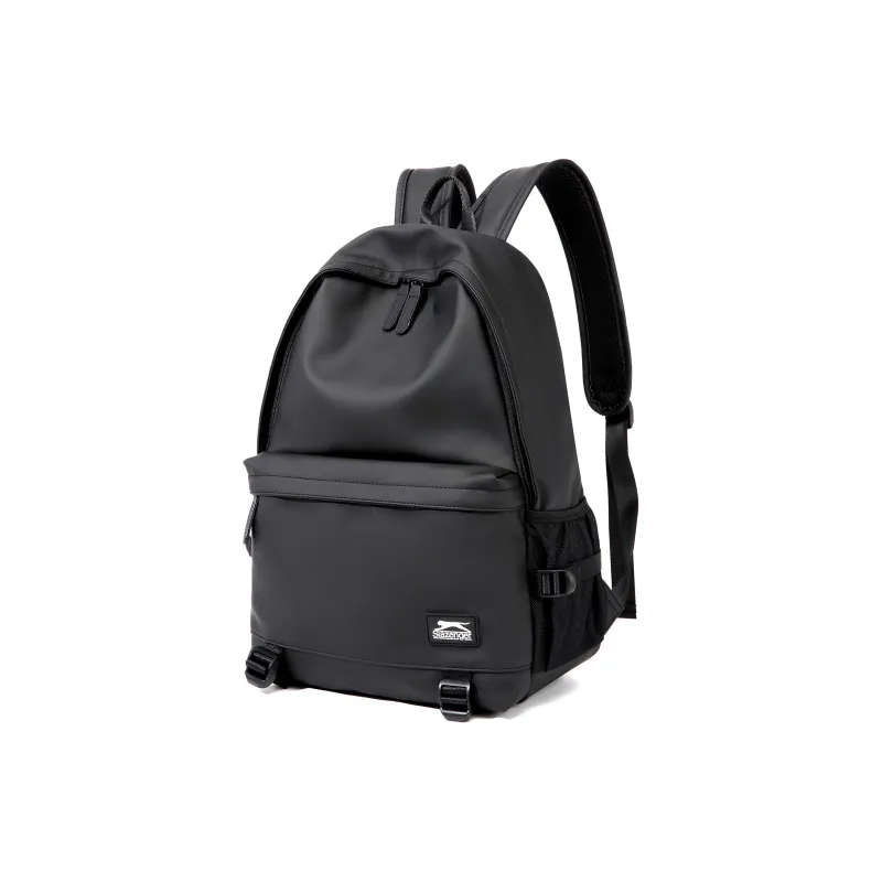Slazenger Premium PU Backpack Large Size Men's Obsidian Black/Maillard Style Brown-1