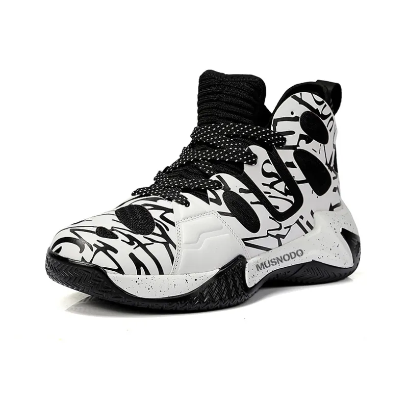 MUSNODO Cushioning Anti-Slip Wear-Resistant Breathable Supportive Rebound Mid-Top Basketball Shoes Men's-7