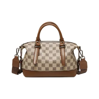Narandu PVC And Synthetic Leather Boston Bag Handbags Shoulder Bag Crossbody Bag Regular Women's Khaki