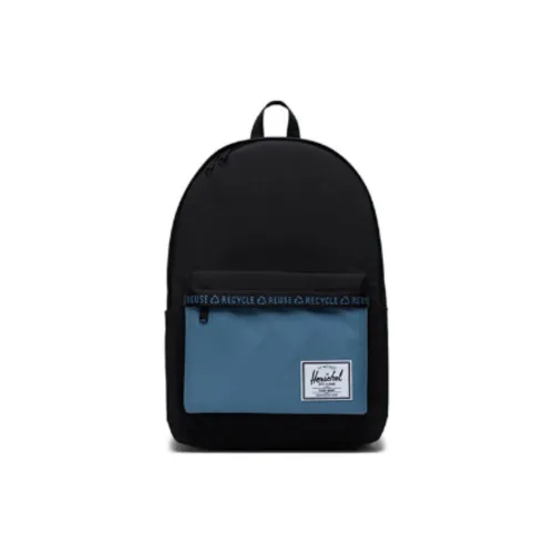 Herschel Recycled Material Backpack Extra Large Unisex Classic Black/Rippling Blue