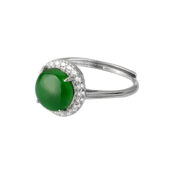 Seven Colorful Treasures Ice Glutinous Jadeite Rings Unisex