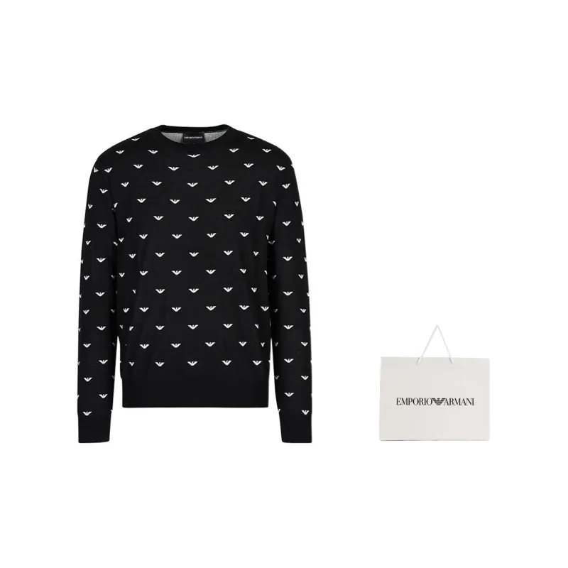 EMPORIO ARMANI FW22 Knitwear Men's Black-1