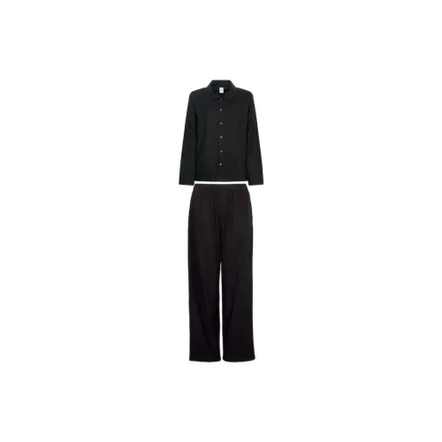 CK/Calvin Klein L/S PANT SET Pajama Set Europe Version Women's Black