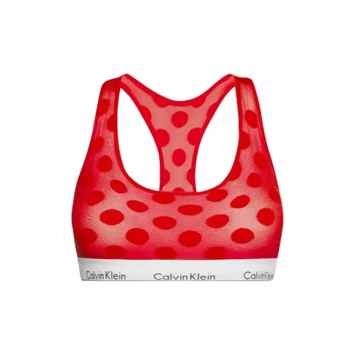 CK/Calvin Klein UNLINED BRALETTE Bra Europe Version Women's Rogue Red