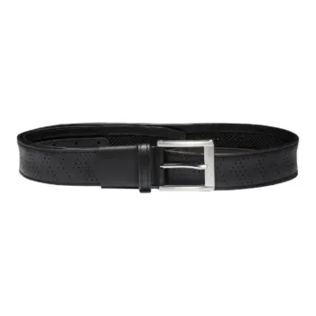 Nike Lightweight Mesh Lining Pin Buckle Cow Leather Polyester Rubber Zinc Alloy Leather Belts Unisex Black -