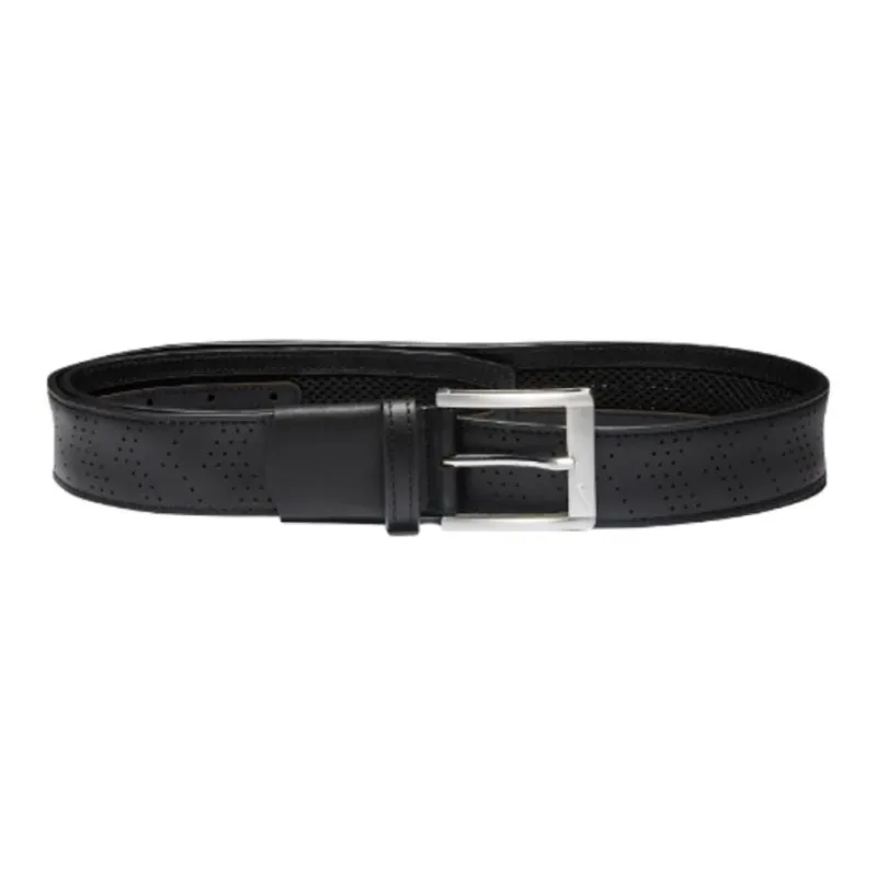 Nike Lightweight Mesh Lining Pin Buckle Cow Leather Polyester Rubber Zinc Alloy Leather Belts Unisex Black --0