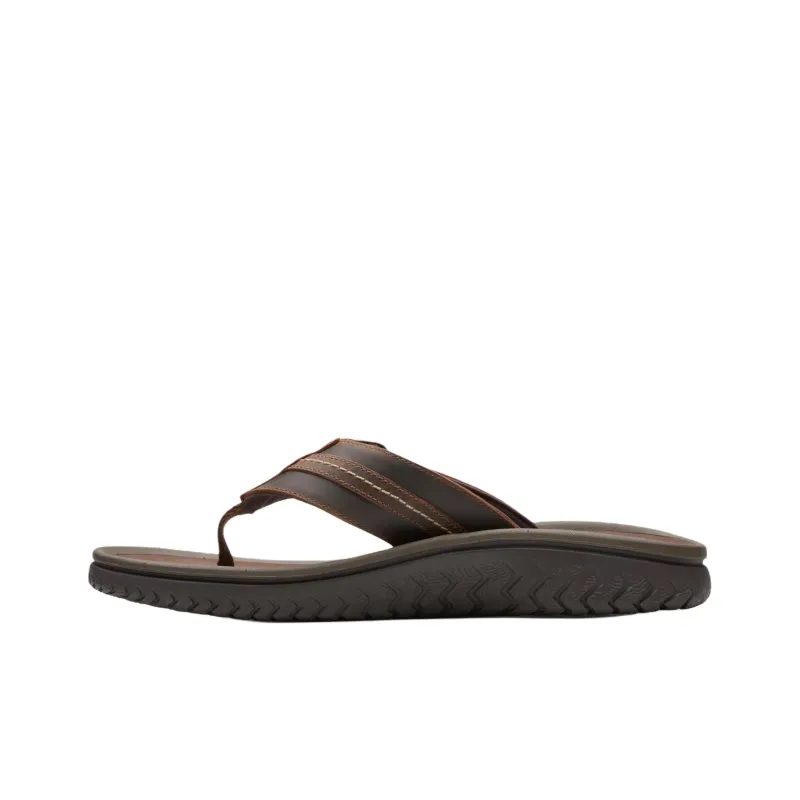 Clarks EVA Slip-Resistant Flip Flops Men's Brown-0