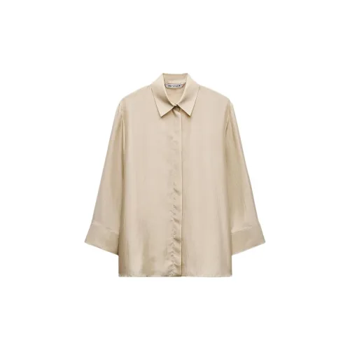 ZARA Shirts Women's Tan