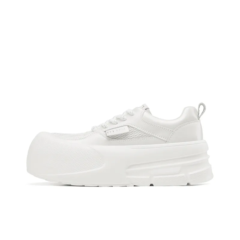 D FUSE SCANDINAVIA White Sneakers Anti Slip And Wear Resistant Lightweight Low Top Skateboard Shoes Women's-0