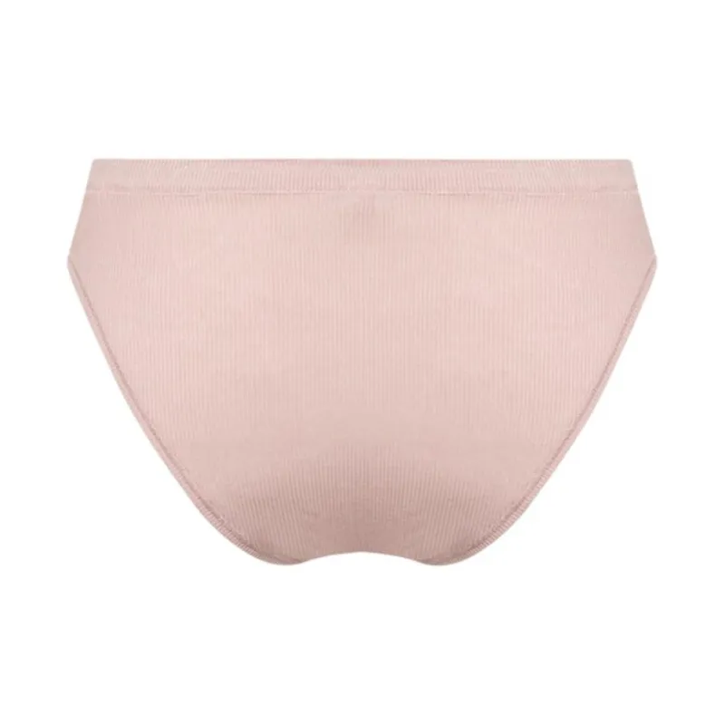CK/Calvin Klein HIGH LEG BIKINI MID-RISE Underpants Europe Version Women's 1 Pack Pink-1