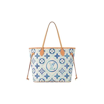LOUIS VUITTON Neverfull Mm Lagoon Blue