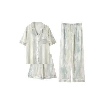 O'MESIK Pajama Set Women's Tie Dye Blue