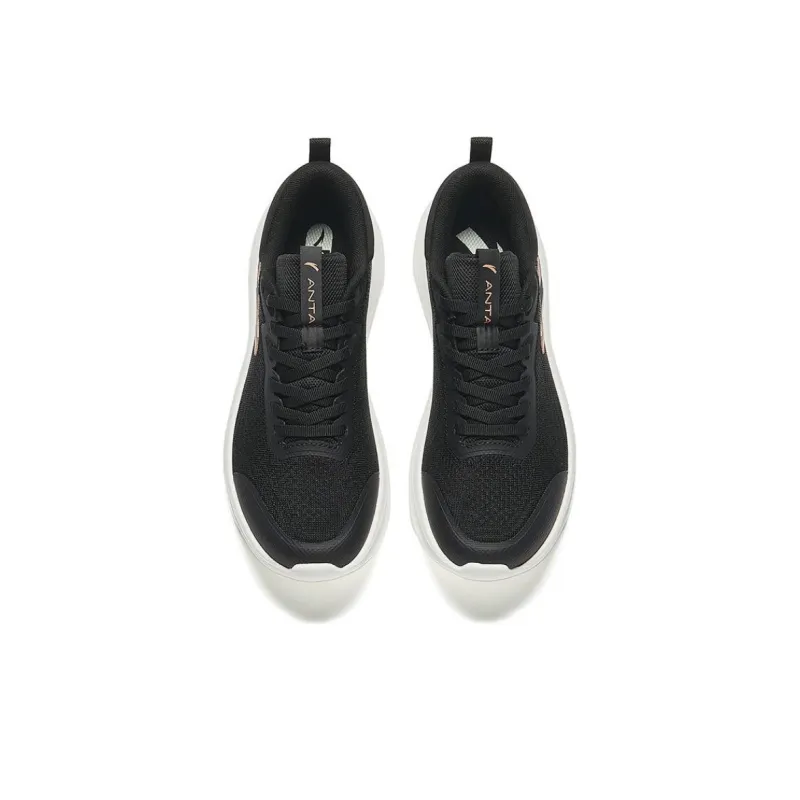 Anta Slip Resistant Low Top Running Shoes Women's Black-2