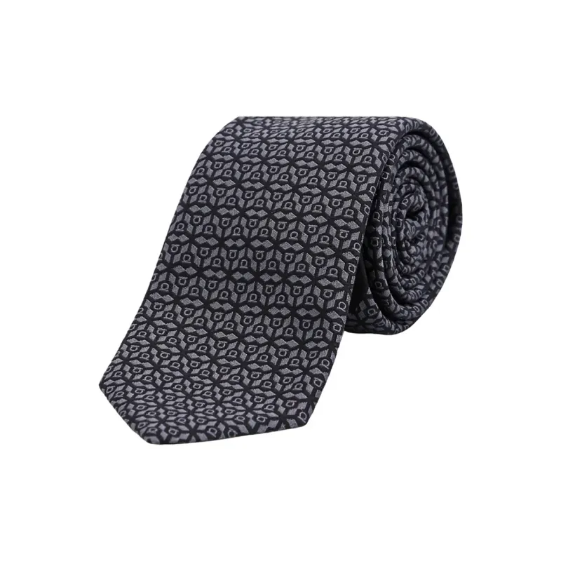 FERRAGAMO Silk Ties Men's Black-0