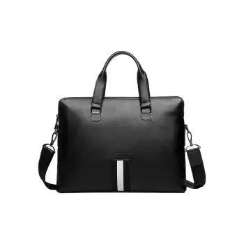 PULUWIRR Cow Leather Shoulder Bag, Crossbody Bag, Handbag Unisex Black