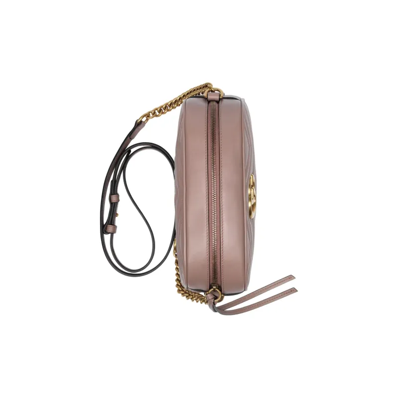 GUCCI GG Marmont Leather Camera Bags Crossbody Bag Shoulder Bag Women's Flesh Pink-7