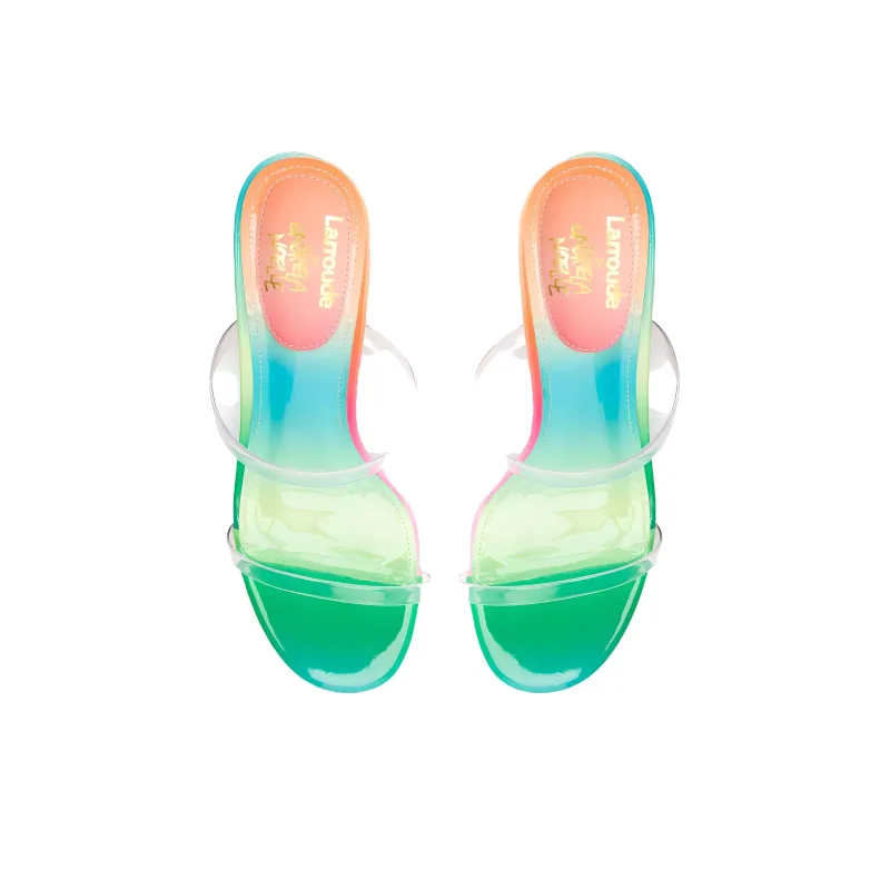 Gabriela Noelle x Larroude Slide Slippers Women's Red Green-3