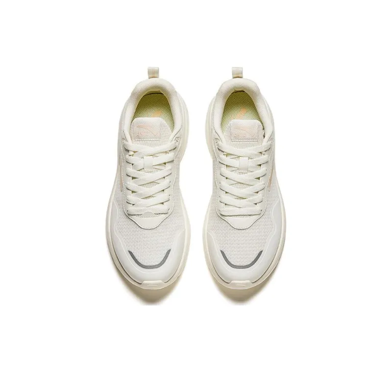 Anta Slip Resistant Breathable Low Top Casual Shoes Women's White Green-2