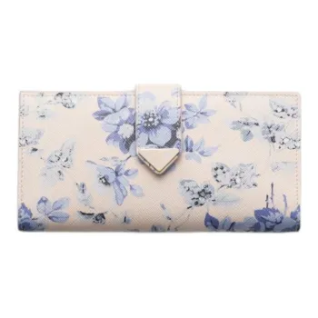 PRADA Saffiano Leather Wallet Large Size Women's Very Peri